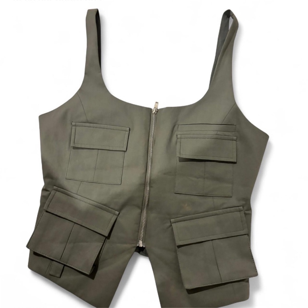 Zara Khaki Utility Vest